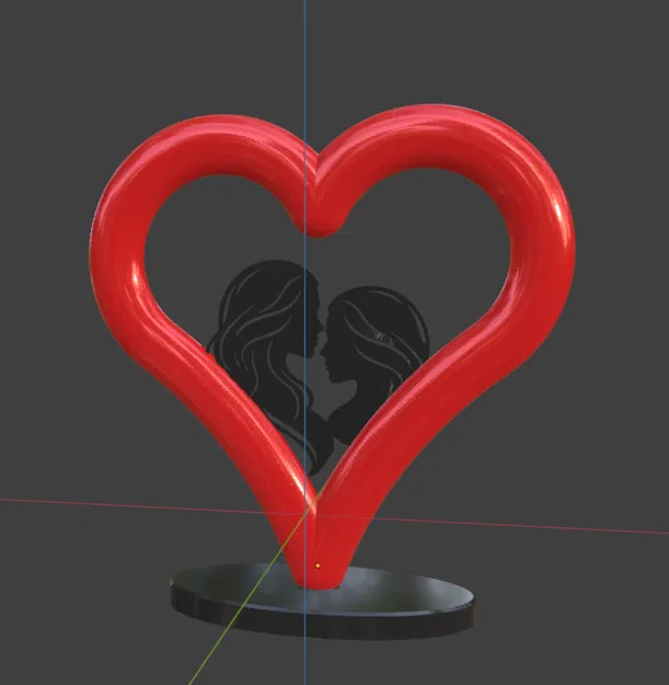 Trái tim Valentine - cặp đôi nữ - Image 1