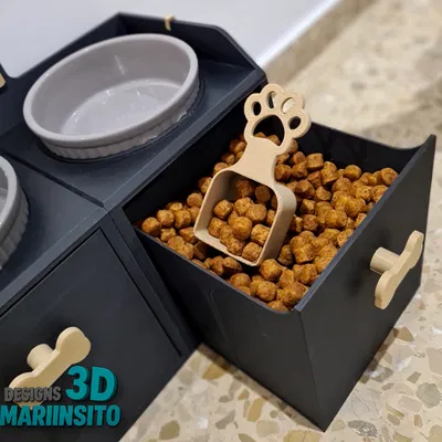 Muỗng xúc thức ăn cho chó hình bàn chân