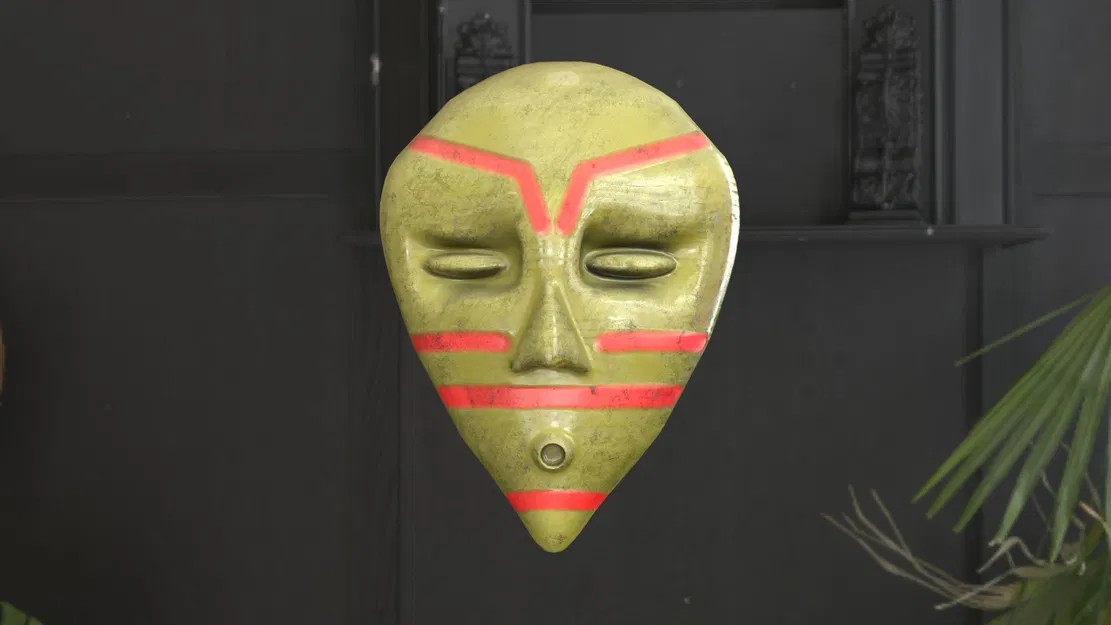 Mặt nạ Tribal cách điệu 2 (Stylized Tribal Mask 2) - Image 1