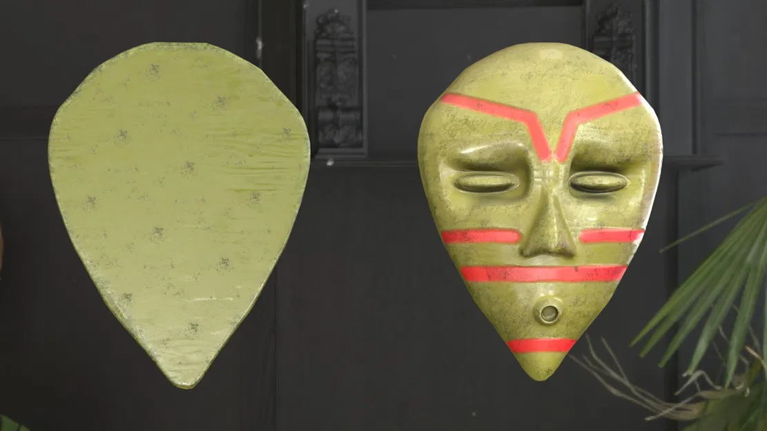 Mặt nạ Tribal cách điệu 2 (Stylized Tribal Mask 2) - Image 2