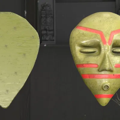 Mặt nạ Tribal cách điệu 2 (Stylized Tribal Mask 2)