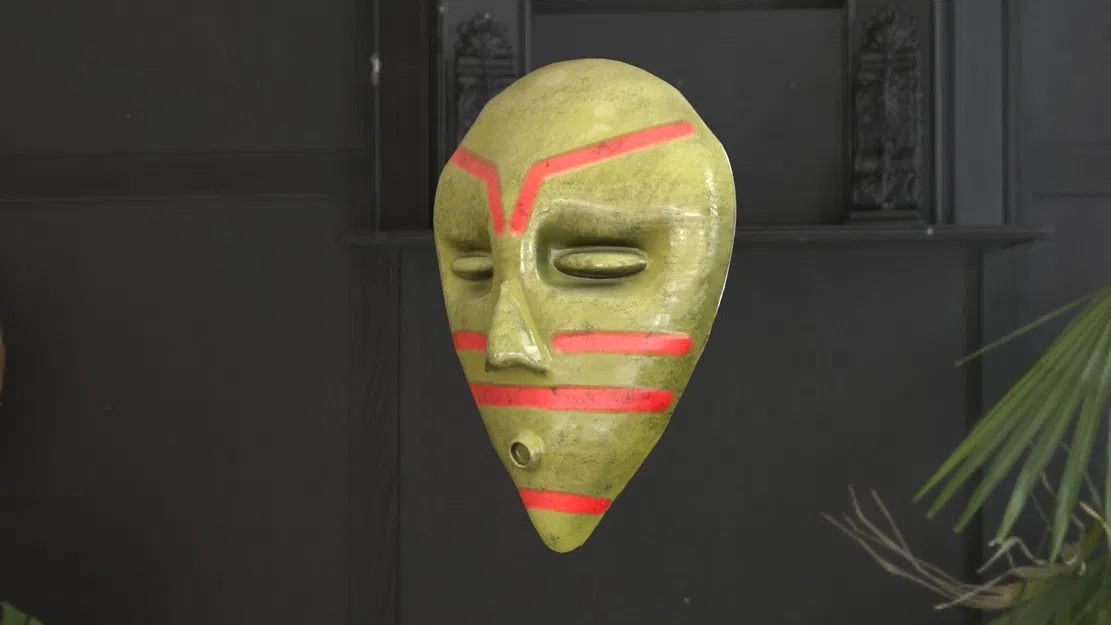 Mặt nạ Tribal cách điệu 2 (Stylized Tribal Mask 2) - Image 3