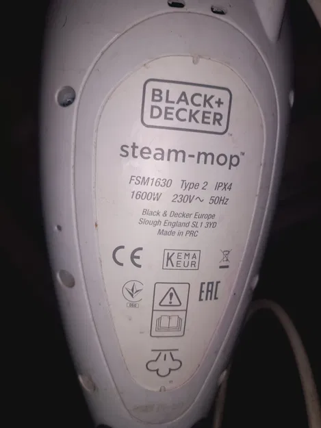 Rotule Balai Vapeur BLACK+DECKER Steam-Mop FSM1630 - Image 3
