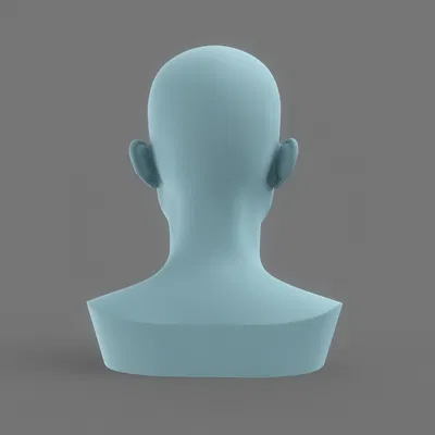 Đầu Cô Gái Châu Á Print Ready (Asian Girl Head Print Ready)