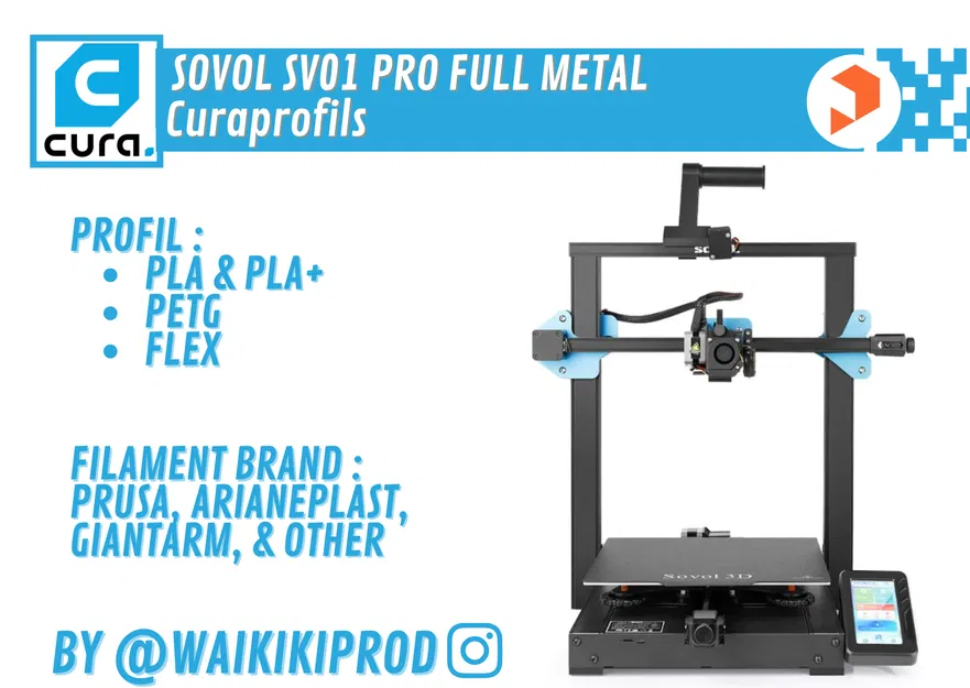 Sovol SV01 Pro Full Metal CuraProfils 5.0.0 và hơn nữa - Image 1