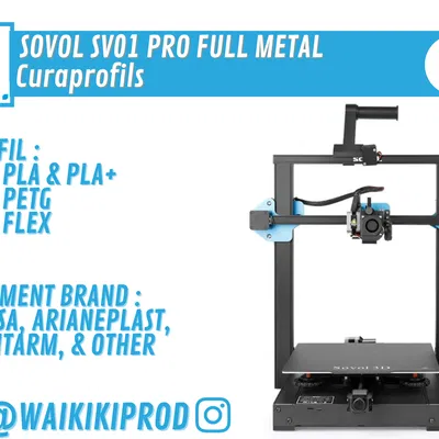 Sovol SV01 Pro Full Metal CuraProfils 5.0.0 và hơn nữa