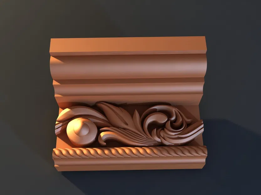 Cornice_teYh9 – Mẫu 3D khuôn Cornice phào/chỉ trang trí - Image 1