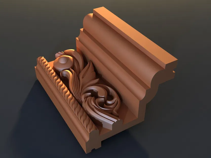 Cornice_teYh9 – Mẫu 3D khuôn Cornice phào/chỉ trang trí - Image 2