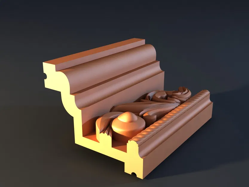 Cornice_teYh9 – Mẫu 3D khuôn Cornice phào/chỉ trang trí - Image 3