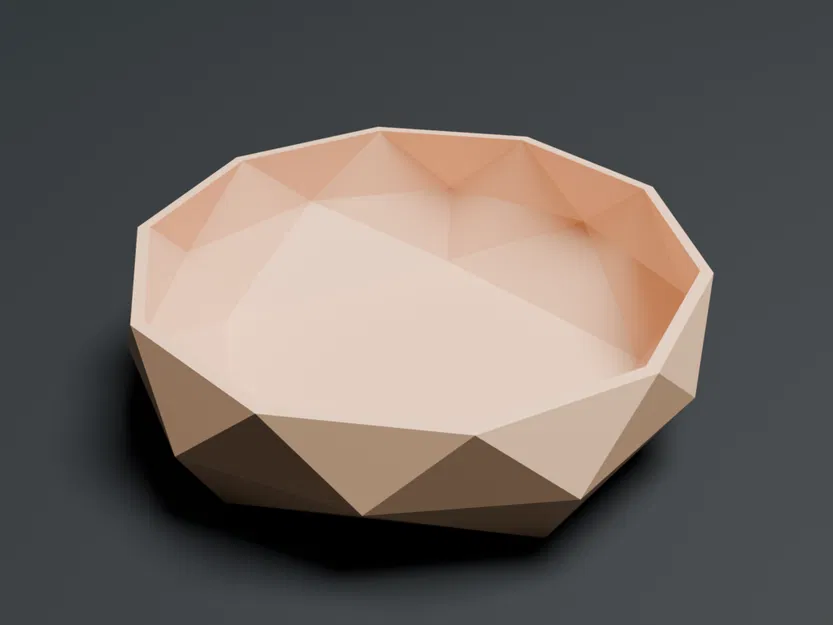 Khay Low Poly Tối Giản (Low Poly Tray) - Image 1