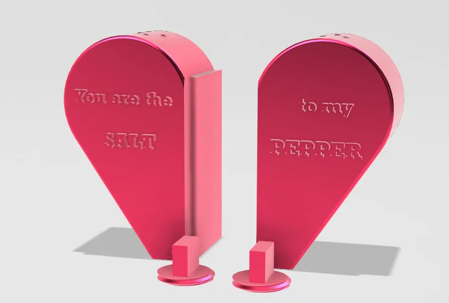 Bộ Lắc Muối & Tiêu (Hình Trái Tim) - Image 1