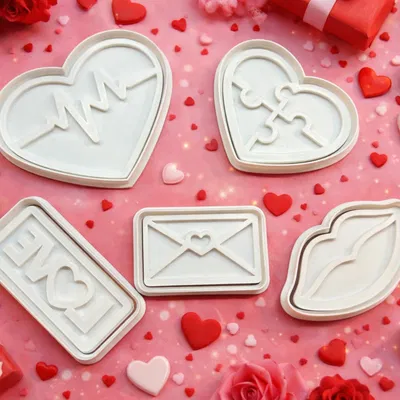 Khuôn Cắt Bánh Quy Valentine – Bộ Modern Love (5 Mẫu)