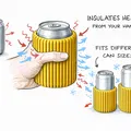 CoolGrip: Giá đỡ lon chống nhiệt từ tay (Anti-Hand-Heat Can Holder) - Thumbnail 3