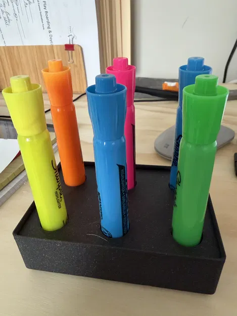 Khay Gridfinity đựng bút highlight (18mm) – 6 cây - Image 1