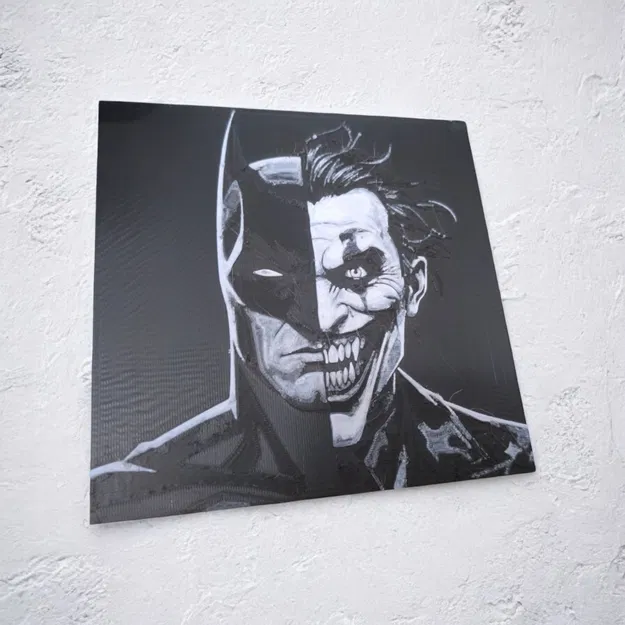 Batman vs Joker Split – Tranh tường AMS HueForge - Image 1