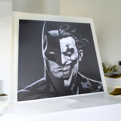 Batman vs Joker Split – Tranh tường AMS HueForge