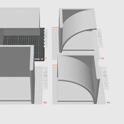 Tấm ốp góc bo cong (Curved corner panel)