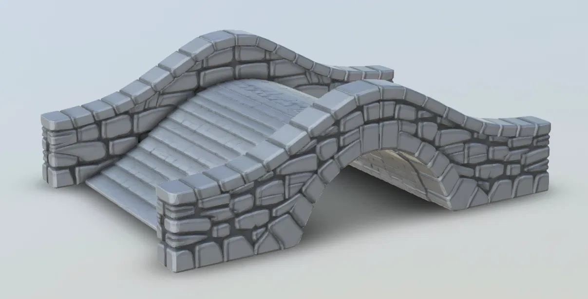 Cầu Vòm Qua Sông cho Wargame (Wargame Arched River Bridge) - Image 3