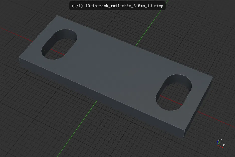 Miếng chêm rail 1U cho mini-rack 10-inch (dày 3.5mm) - Image 3
