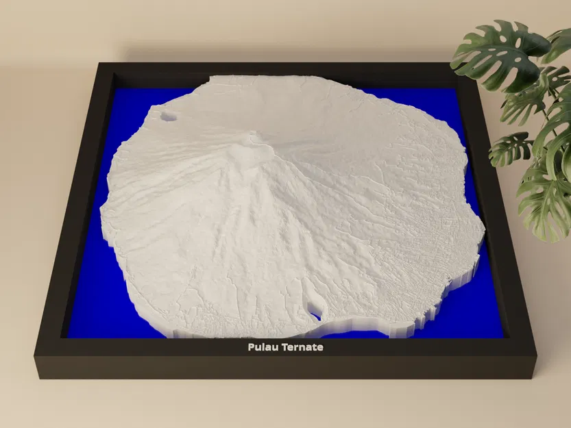 Pulau Ternate, Indonesia - 3D Miniature (mô hình địa hình 3D) - Image 1