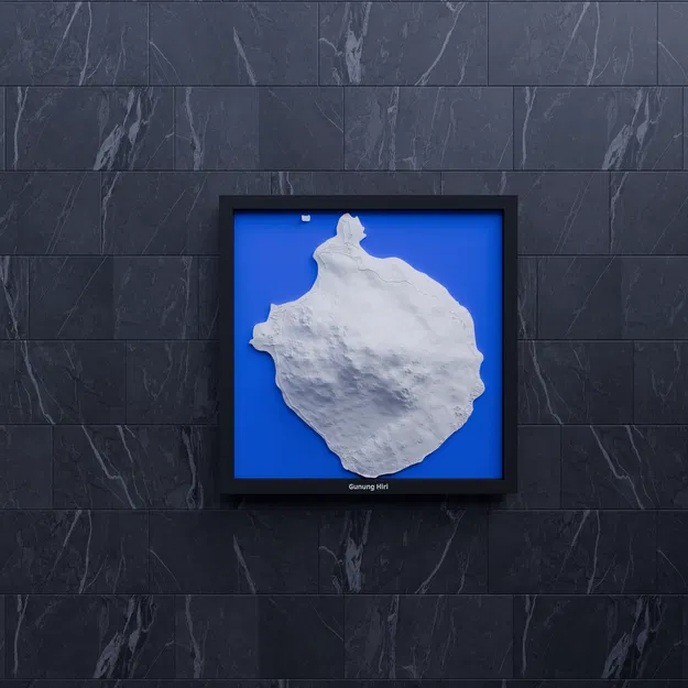 Gunung Hiri, Indonesia - Mô hình thu nhỏ 3D - Image 7