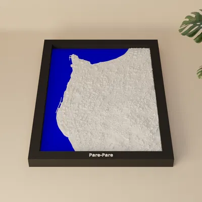 Pare-Pare, Indonesia - 3D Miniature (Mô hình địa hình in 3D)