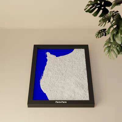 Pare-Pare, Indonesia - 3D Miniature (Mô hình địa hình in 3D)