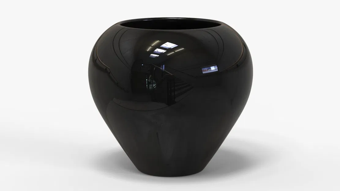 Black Vase_5BiA7 – Bình hoa đen (3D model) - Image 1