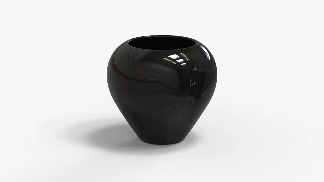 Black Vase_5BiA7 – Bình hoa đen (3D model) - Image 4