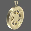 Mặt Dây Chuyền Bánh Xe Vàng Đơn Giản (Simple Gold Wheel Pendant) - Thumbnail 1