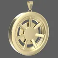 Mặt Dây Chuyền Bánh Xe Vàng Đơn Giản (Simple Gold Wheel Pendant) - Thumbnail 2