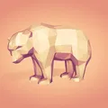 Tượng Gấu Polygonal sẵn sàng để in 3D - Thumbnail 2