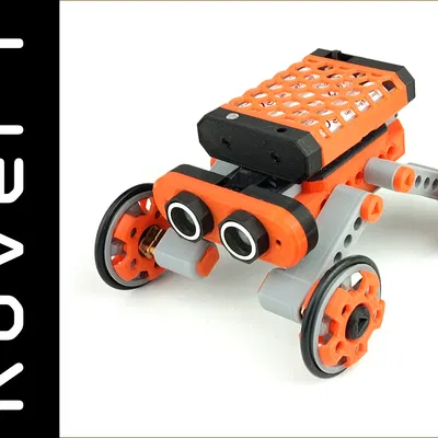 RoverT – Robot né vật cản có đèn (dùng Arduino, dễ in 3D)