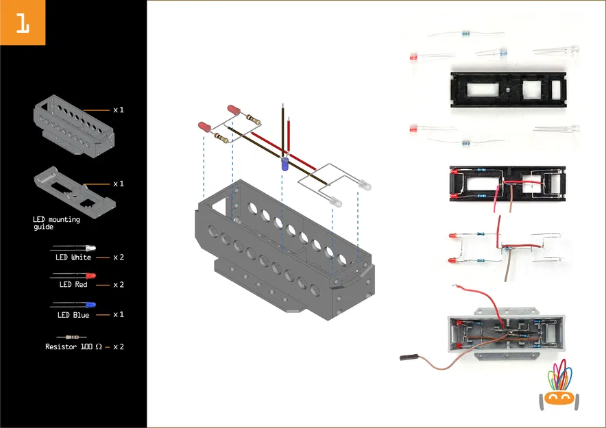 RoverT – Robot né vật cản có đèn (dùng Arduino, dễ in 3D) - Image 6