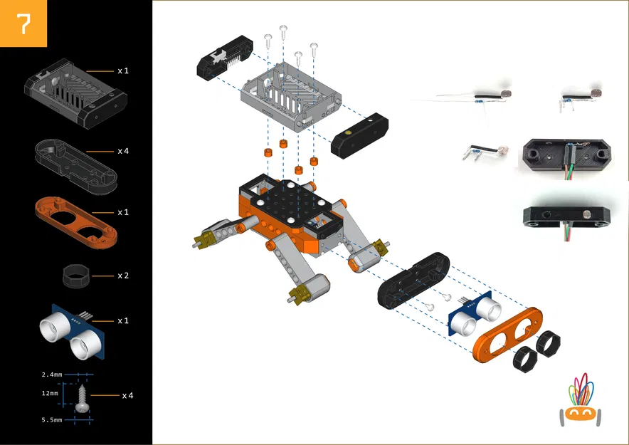 RoverT – Robot né vật cản có đèn (dùng Arduino, dễ in 3D) - Image 11