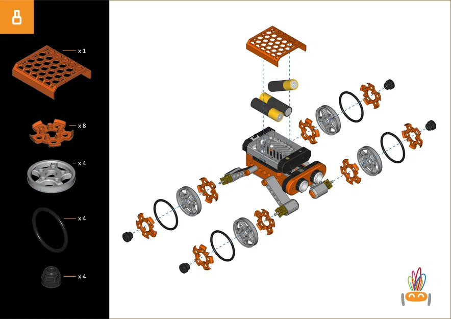 RoverT – Robot né vật cản có đèn (dùng Arduino, dễ in 3D) - Image 12