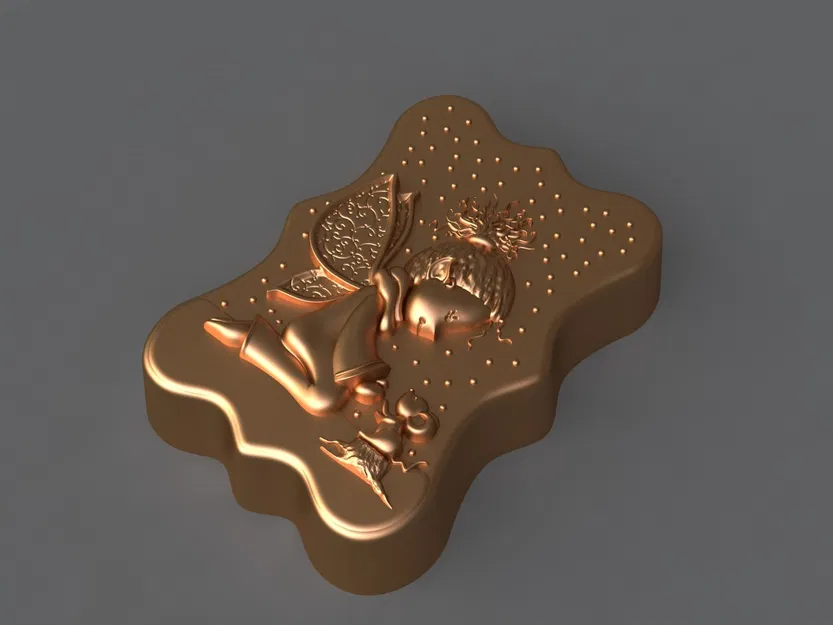 Elf_UblX1Ubl – Model 3D Elf kèm khuôn texture cho xà phòng/chocolate/nến - Image 3