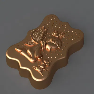 Elf_UblX1Ubl – Model 3D Elf kèm khuôn texture cho xà phòng/chocolate/nến