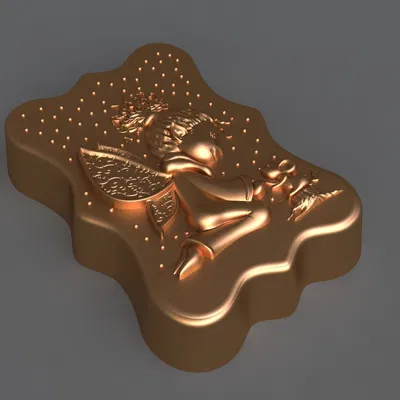 Elf_UblX1Ubl – Model 3D Elf kèm khuôn texture cho xà phòng/chocolate/nến