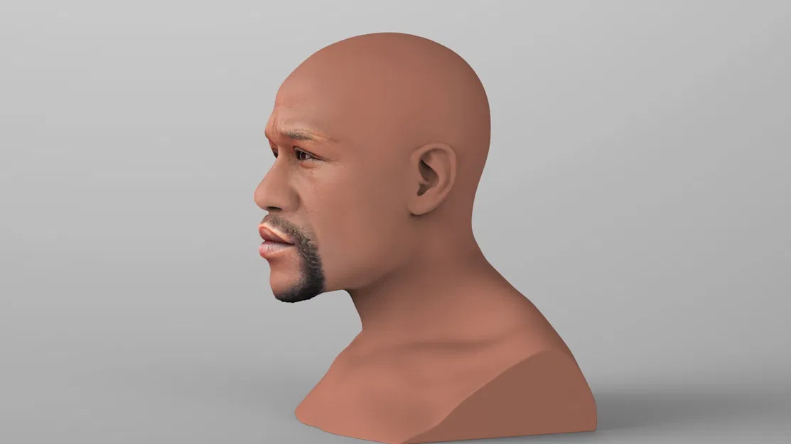 Tượng bán thân Floyd Mayweather sẵn sàng in 3D full color - Image 1