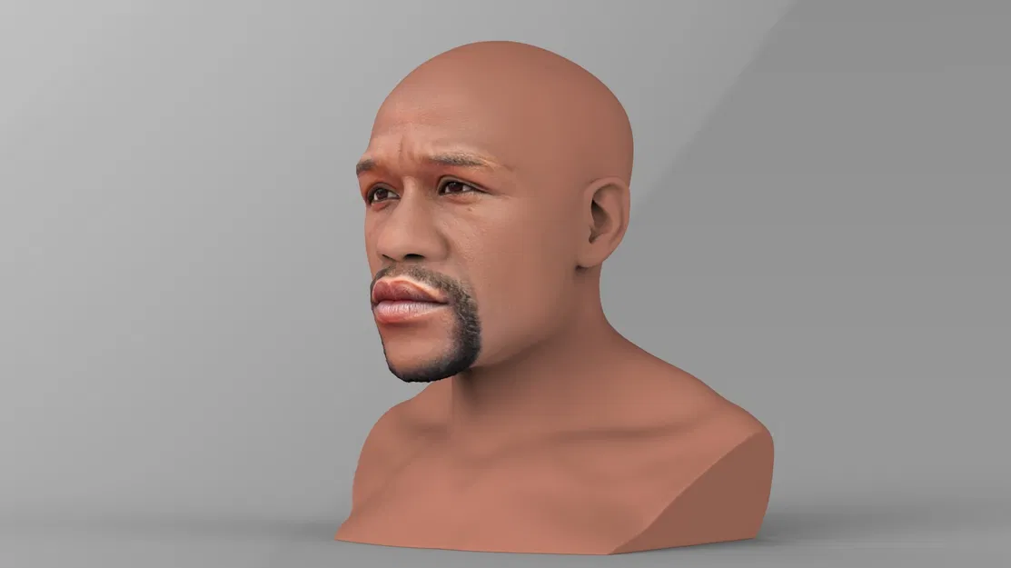 Tượng bán thân Floyd Mayweather sẵn sàng in 3D full color - Image 2