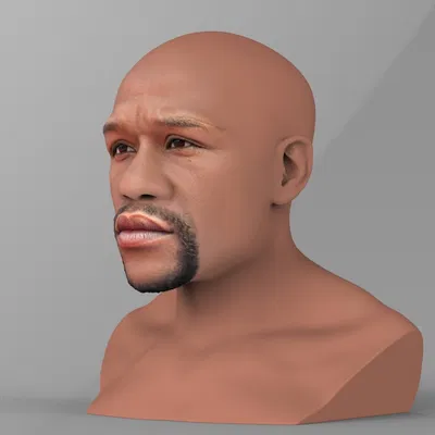 Tượng bán thân Floyd Mayweather sẵn sàng in 3D full color