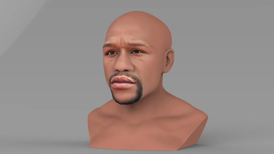 Tượng bán thân Floyd Mayweather sẵn sàng in 3D full color - Image 3