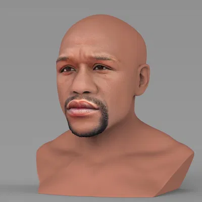 Tượng bán thân Floyd Mayweather sẵn sàng in 3D full color