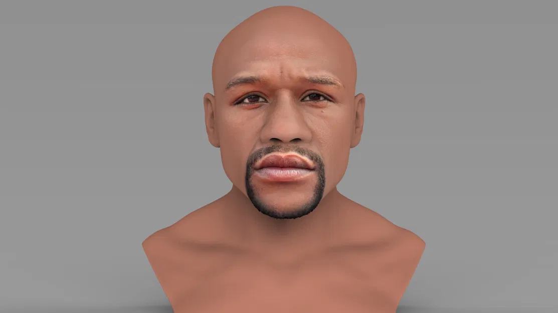 Tượng bán thân Floyd Mayweather sẵn sàng in 3D full color - Image 4