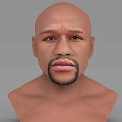 Tượng bán thân Floyd Mayweather sẵn sàng in 3D full color