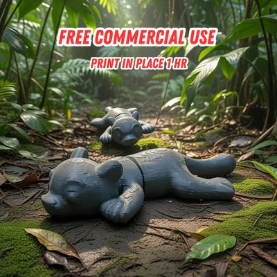 Báo gêpa khớp nối (Print-in-Place) – Flexi Animal