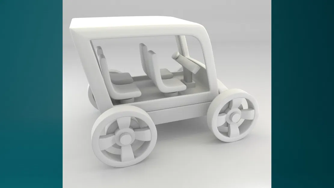 Xe đồ chơi nhỏ 3D sẵn sàng in 1 - Image 3