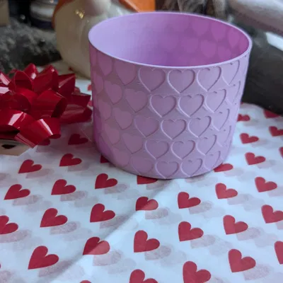 Chậu họa tiết trái tim - Valentine’s Day Classic