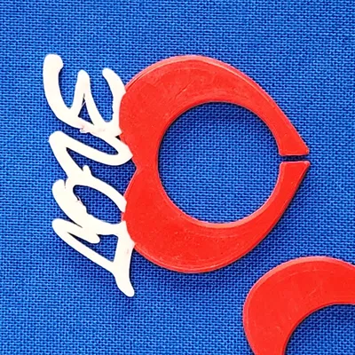 Nhẫn đôi Valentine hình trái tim đơn giản (His/Hers) có chữ Love